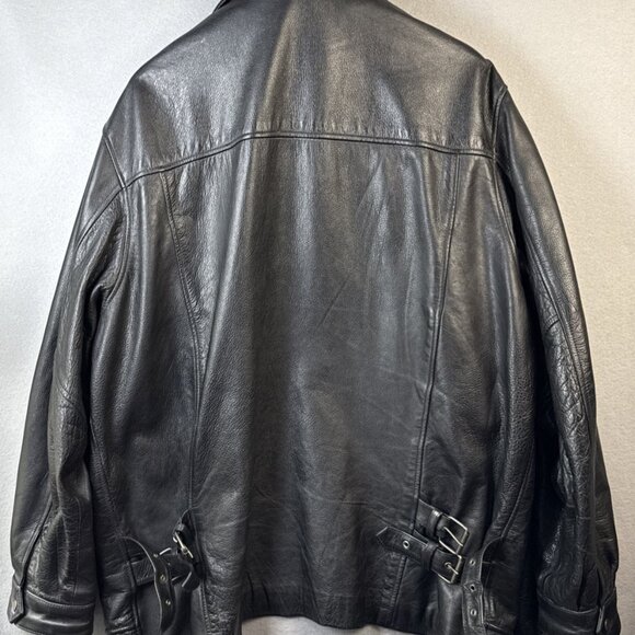 Vintage Wilsons Leather Jacket Mens Size‎ XXL Black Biker Bomber Rock Punk Heavy - Picture 13 of 15